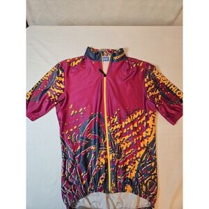 Decathlon Biking Cycling Jersey/Shirt Mens Size M ‎ 17 Neck Size Hot Pink